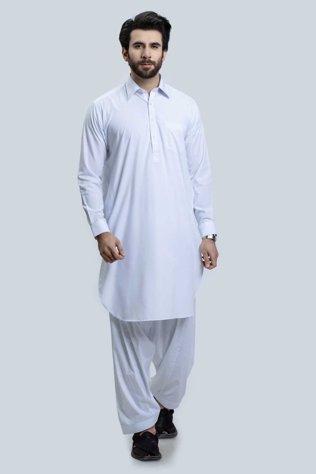 WHITE-BLENDED-SHALWAR SUIT (GSSRS079)