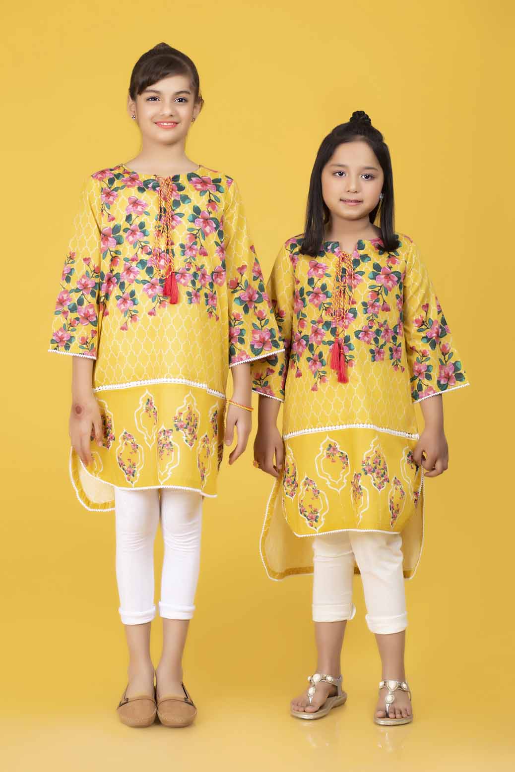 YELLOW-LAWN-KURTI (KS1P-040)