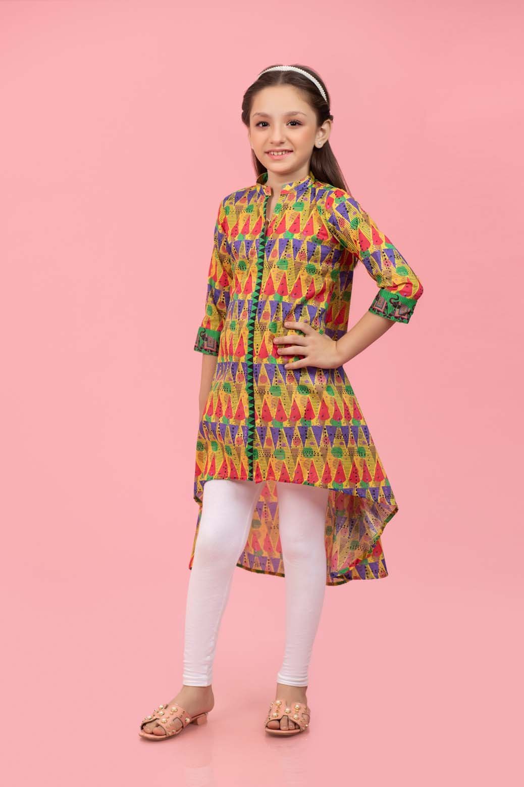 YELLOW-LAWN-KURTI (KS1P-079)