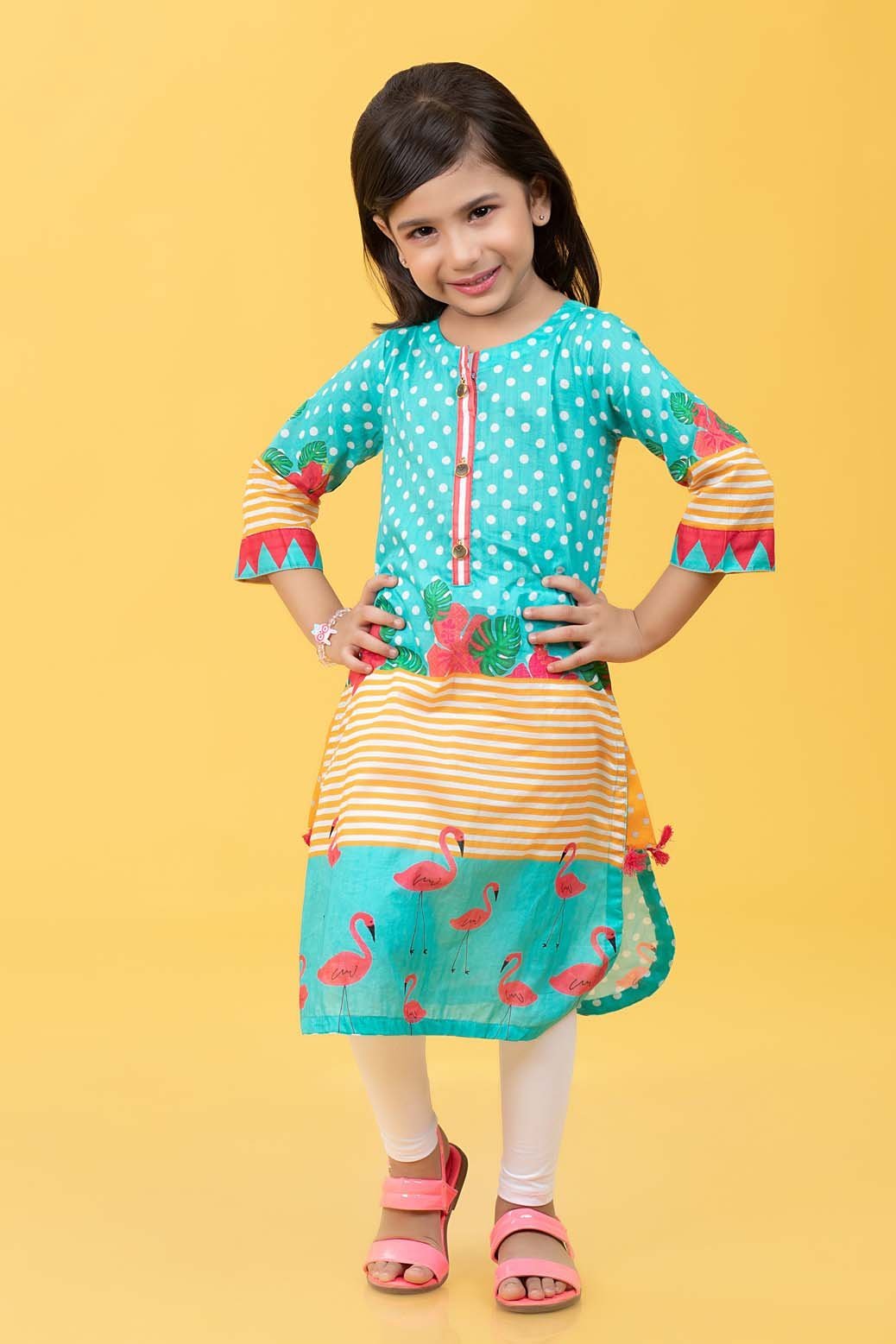 AQUA-LAWN-KURTI (KS1P-083)