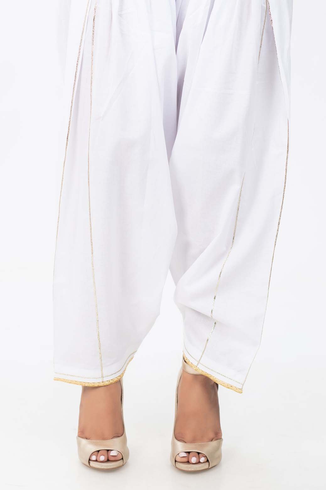 WHITE-CAMBRIC-SHALWAR (L-SHA-061)