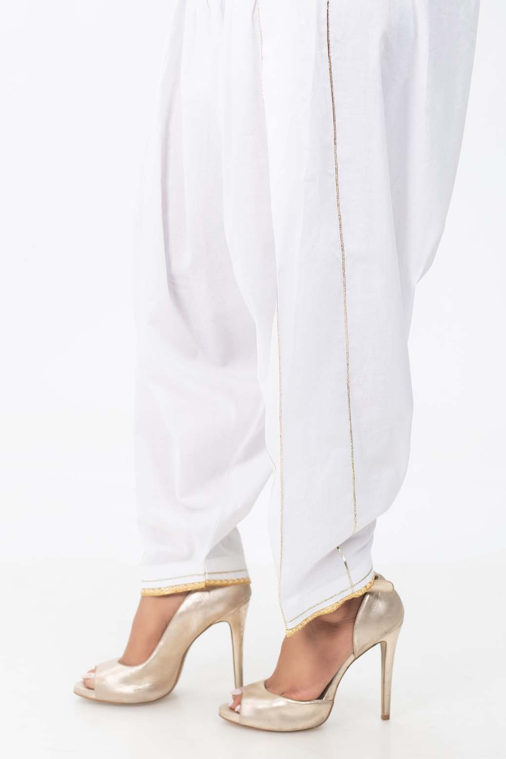 WHITE-CAMBRIC-SHALWAR (L-SHA-061)