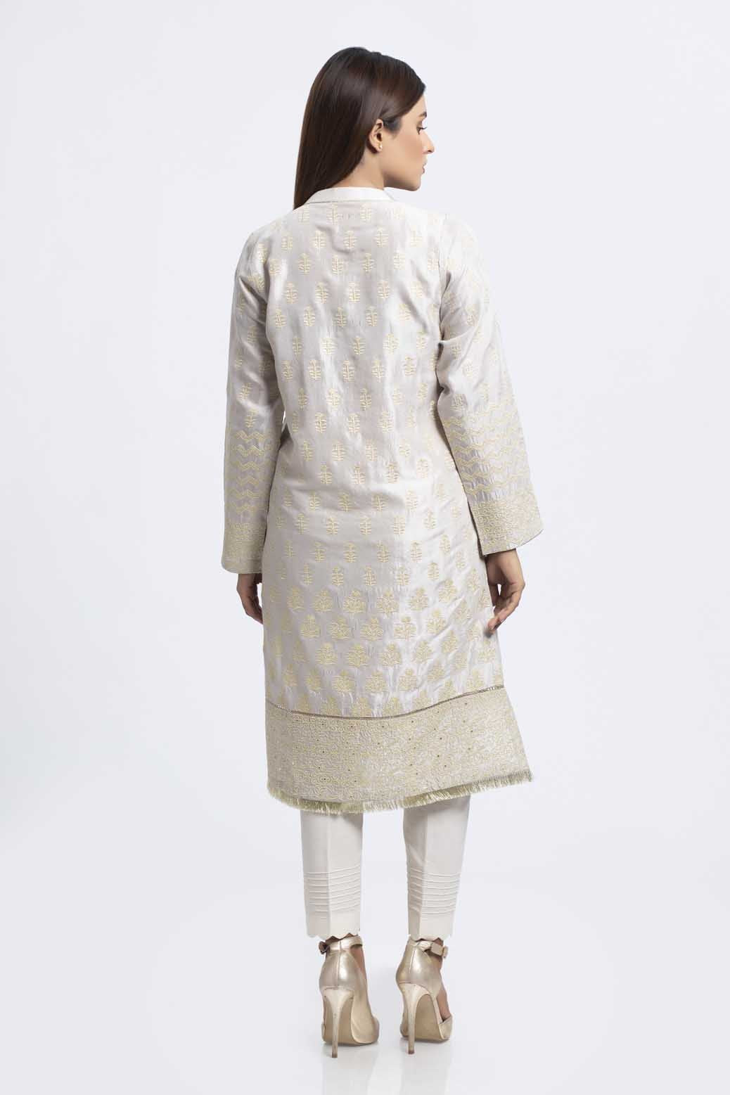 ASH+GRY-COTTON SILK-KURTI (SSK201P008)