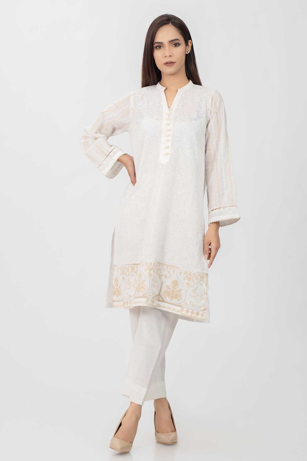 WHITE-LAWN-KURTI (SSK201P033)