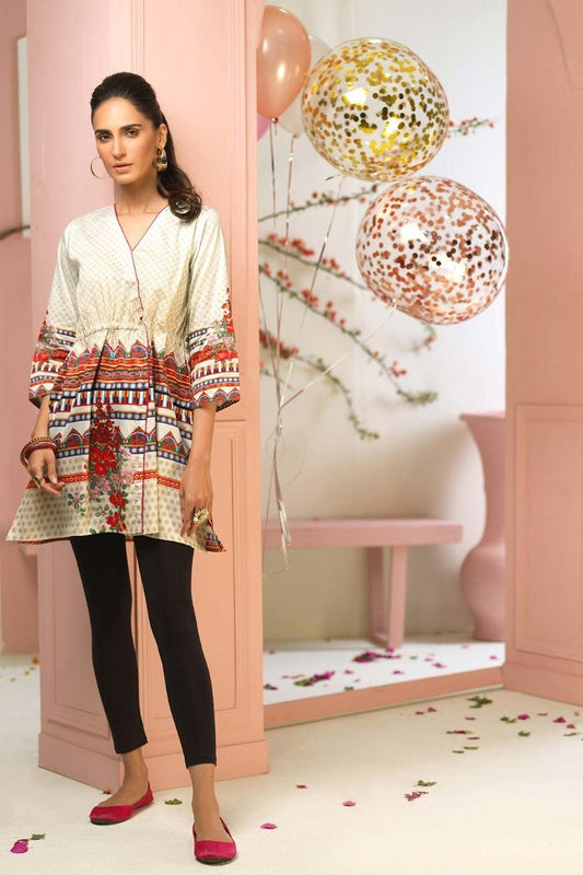 BEIGE-COTTON SATIN-KURTI (SSK201P087)