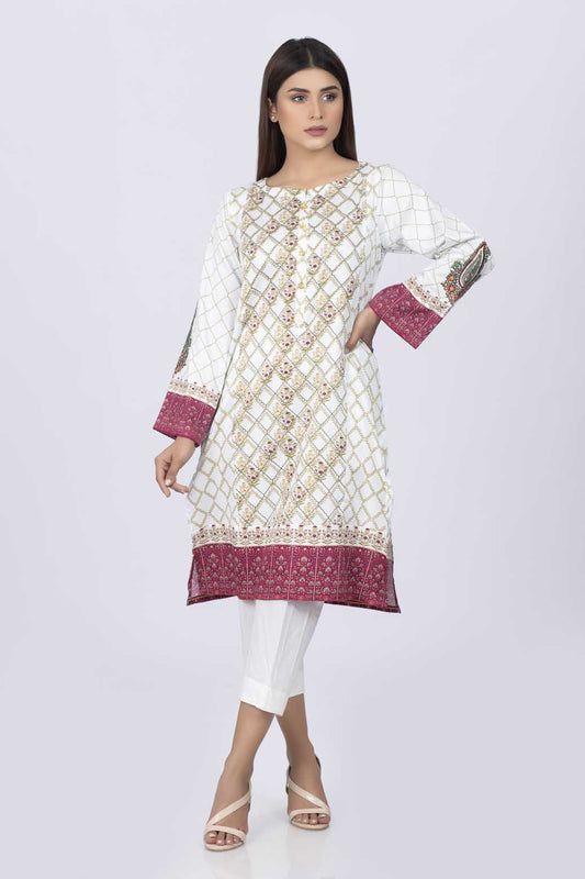 BEIGE-COTTON SATIN-KURTI (SSK201P088)